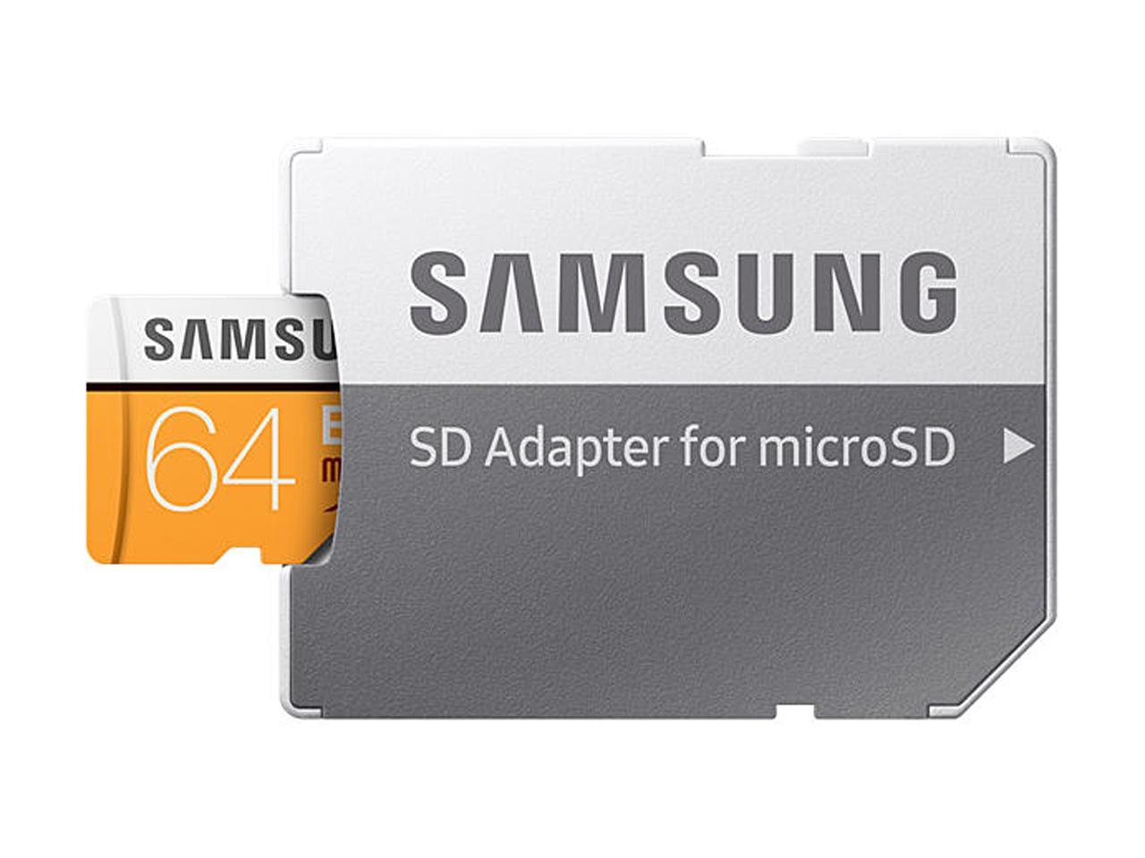 Samsung 64Gb Evo Microsdxc Memory Card W/ Adapter, Retail