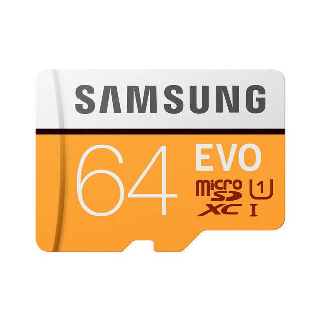 Samsung 64Gb Evo Microsdxc Memory Card W/ Adapter, Retail