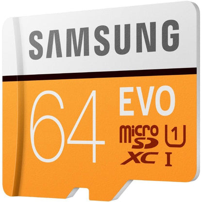 Samsung 64Gb Evo Microsdxc Memory Card W/ Adapter, Retail