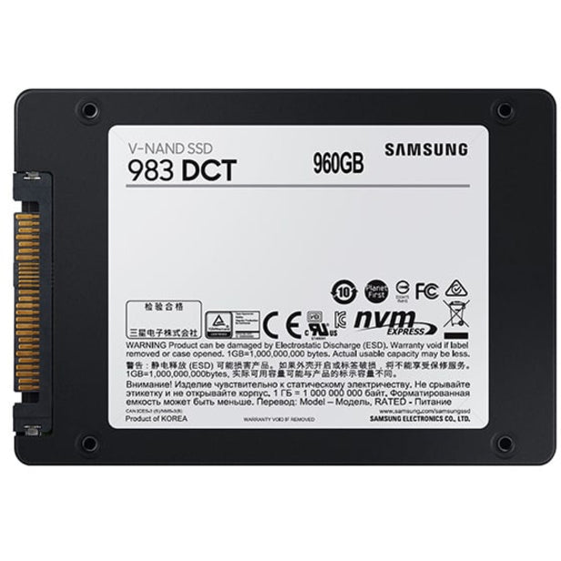 Samsung 983 Dct Mz-Qlb960Ne 960 Gb Solid State Drive - 2.5" Internal - U.2 (Sff-8639) Nvme