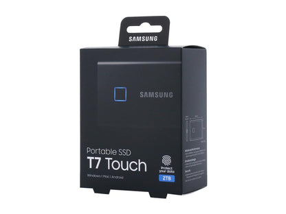 Samsung T7 Touch 2Tb Usb 3.2 Portable Solid State Drive