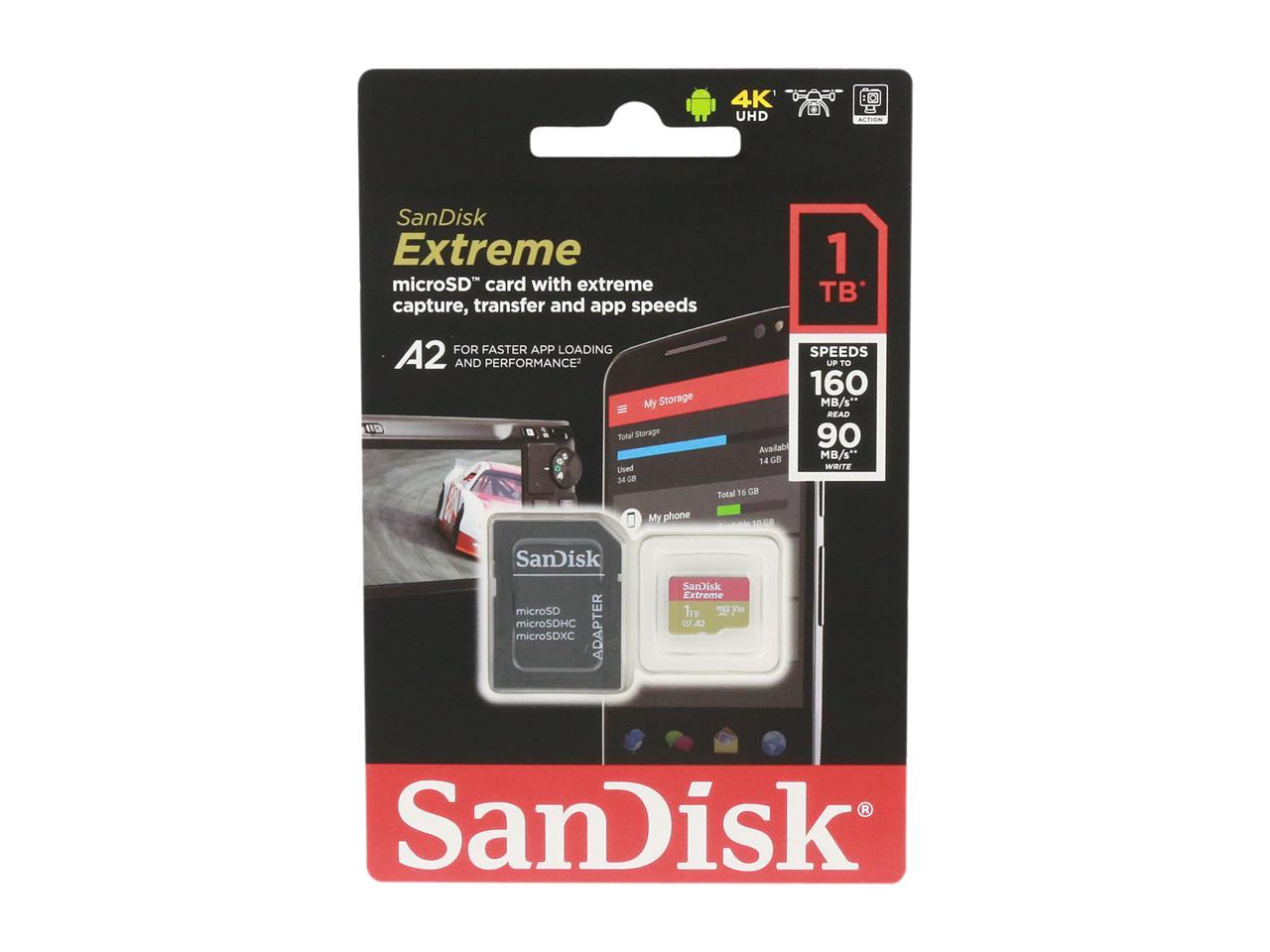  SanDisk 1TB Extreme microSDXC UHS-I Memory Card with