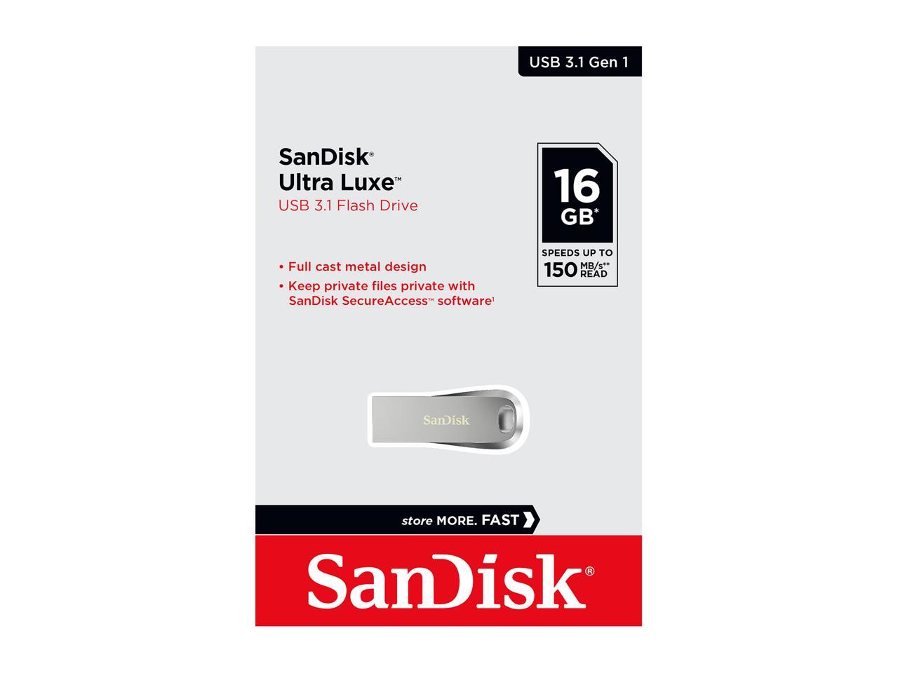 Memoria USB Sandisk Ultra Luxe 512GB 3.1 Flash Drive 150Mb/s -  SDCZ74-512G-G46