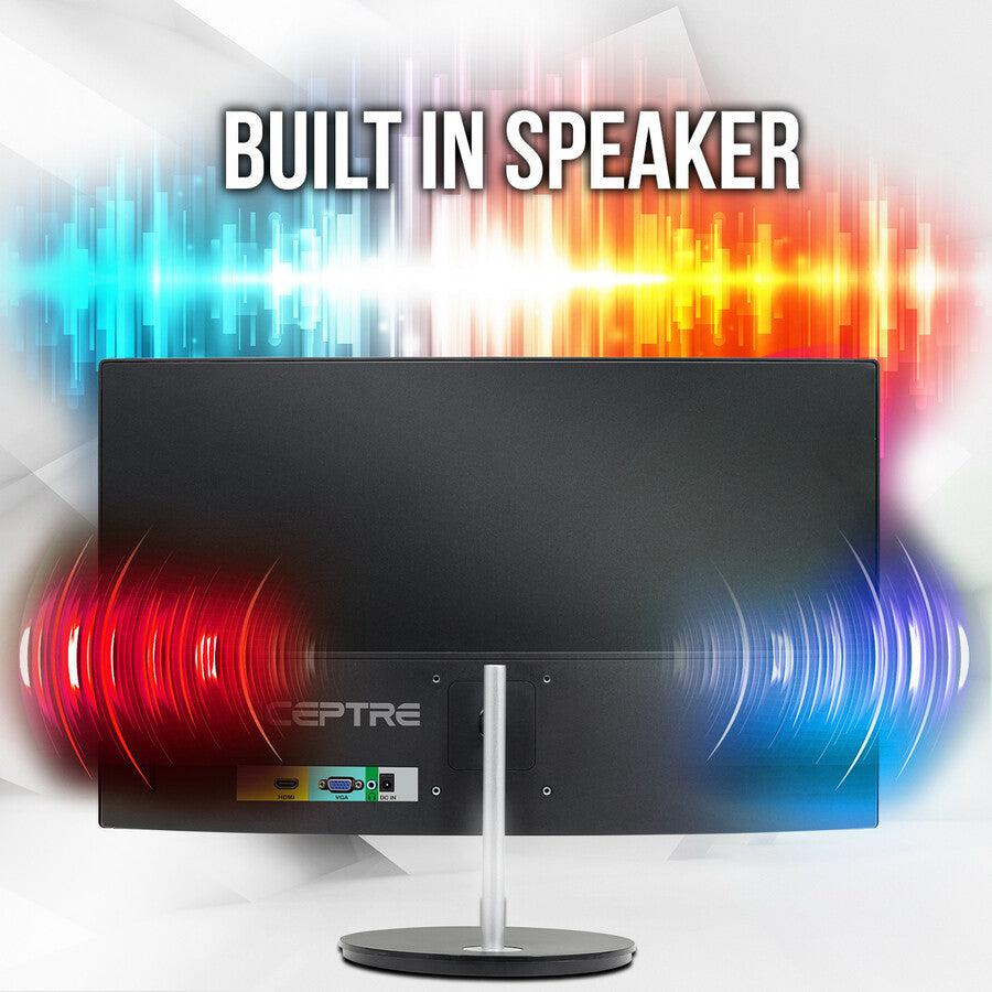 Sceptre Curved 27" 75Hz Led Monitor Hdmi Vga Build-In Speakers, Edge-Less Metal- Black (C275W-1920Rn)