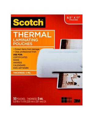Scotch Thermal Laminating Pouches Tp5854-50