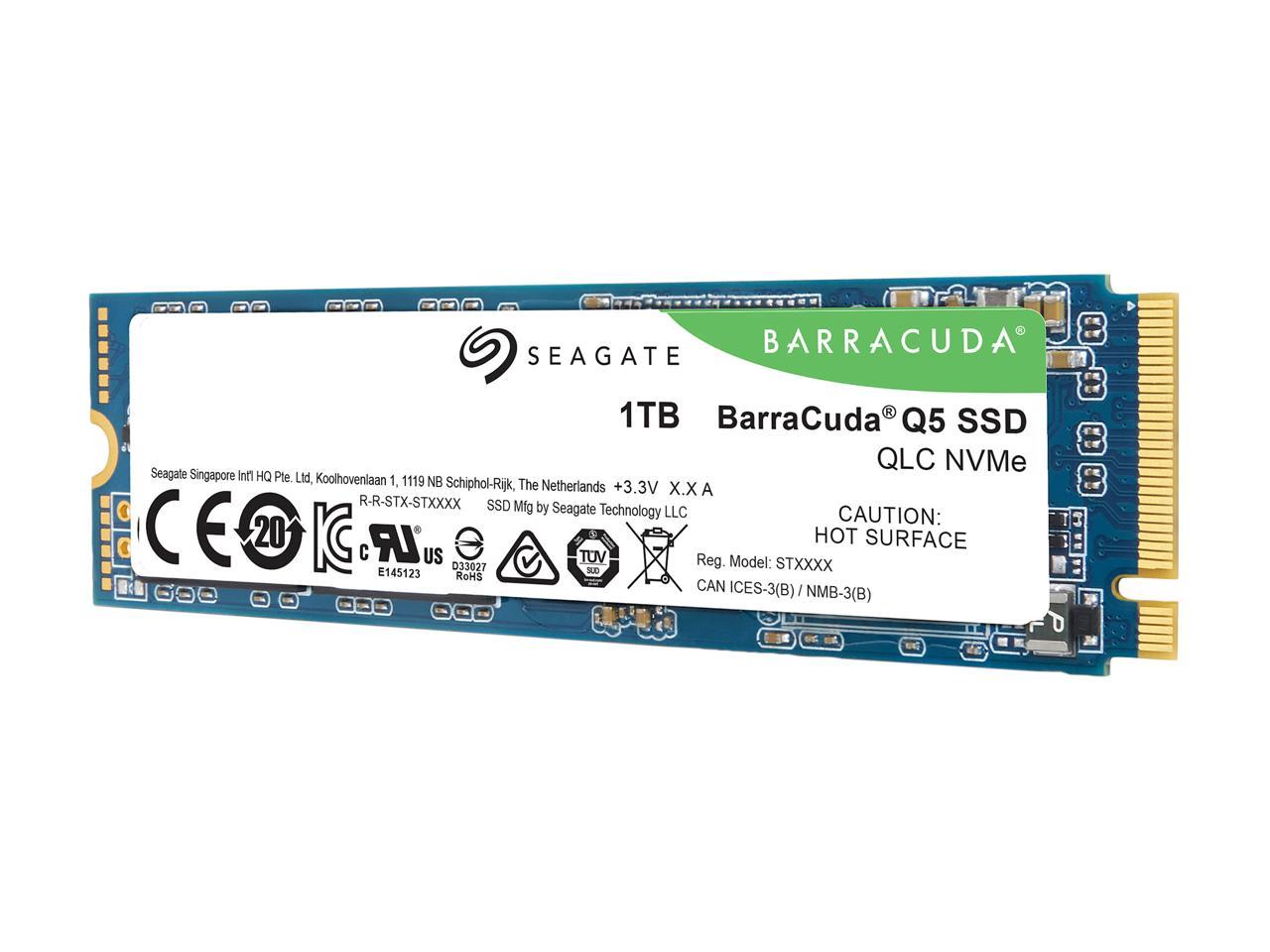 Seagate Barracuda Q5 M.2 2280 1Tb Pcie Gen3 X4 Nvme 1.3 3D Qlc Internal  Solid State Drive (Ssd) Zp1000Cv3A001