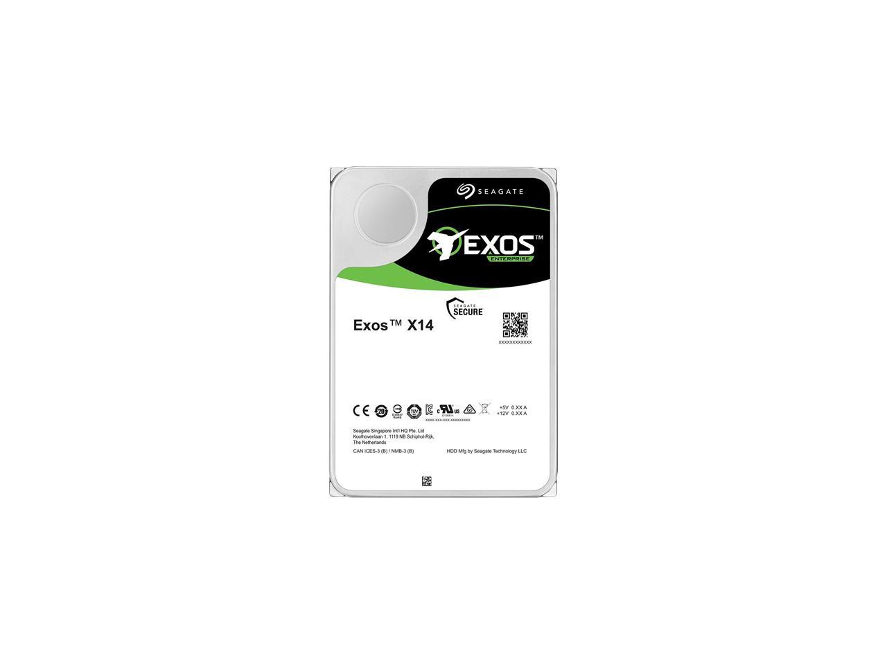 Seagate Exos X14 St10000Nm0478 10Tb 7200 Rpm 256Mb Cache Sata 6.0Gb/S 3.5" Internal Hard Drive, 512E Bare Drive