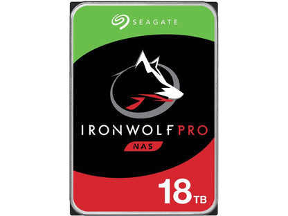 Seagate Ironwolf Pro 18Tb Nas Hard Drive 7200 Rpm 256Mb Cache Cmr Sata 6.0Gb/S 3.5" Internal Hdd St18000Ne000