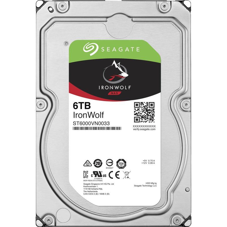 Seagate Ironwolf 6Tb Nas Hard Drive 7200 Rpm 256Mb Cache Sata 6.0Gb/S Cmr 3.5" Internal Hdd For Raid Network Attached Storage St6000Vn0033