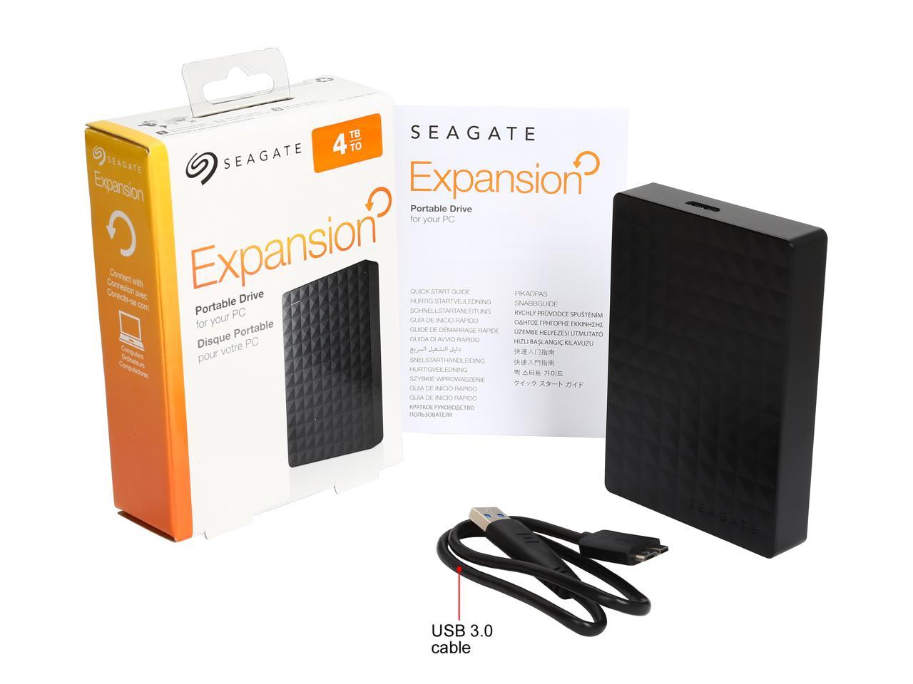 Seagate Portable Hard Drive 4Tb Hdd - External Expansion For Pc Windows Ps4 & Xbox - Usb 2.0 & 3.0 Black (Stea4000400)