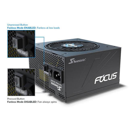 Seasonic Focus Gx-650, 650W 80+ Gold, Full-Modular, Fan Control In Fanless, Silent, And Cooling