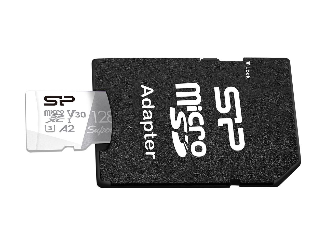 Silicon Power 128Gb Superior Microsdxc Uhs-I (U3), V30 4K A2 Memory Card With Adapter (Su128Gbstxda2V20Ab)