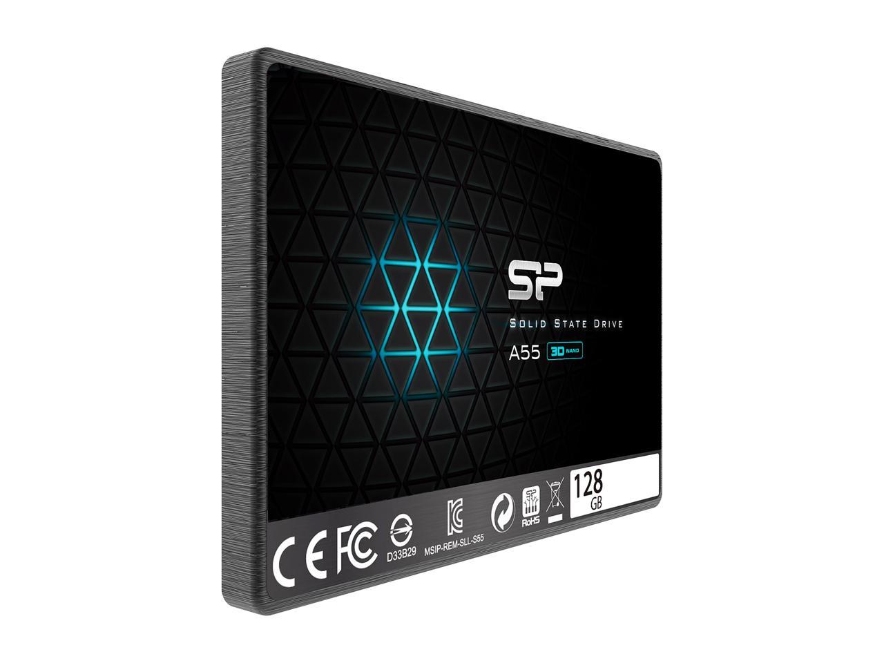 Silicon Power Ace A55 2.5" 128Gb Sata Iii 3D Tlc Internal Solid State Drive (Ssd) Su128Gbss3A55S25Ae