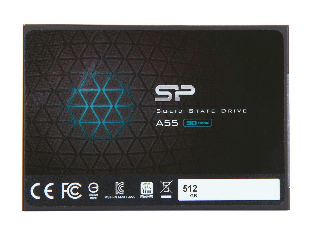 Silicon Power Ace A55 2.5" 512Gb Sata Iii 3D Nand Internal Solid State Drive (Ssd) Su512Gbss3A55S25Ne