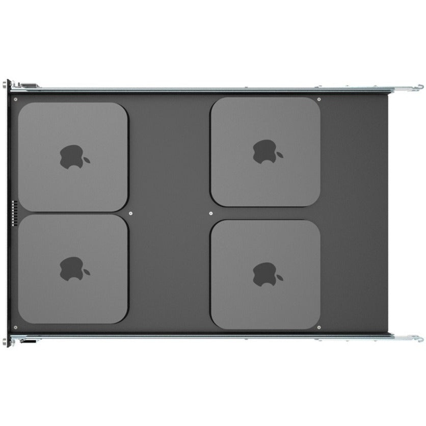 Sliding Shelf For Mac Mini,Holds 4 Mac Minis Toolless Install