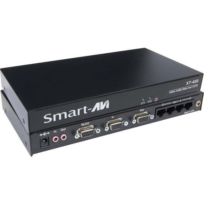 Smartavi Uxga/Audio/Ir/Rs-232 Point-To-Multi- Point Cat5 Extender, 4-Port Transmitter