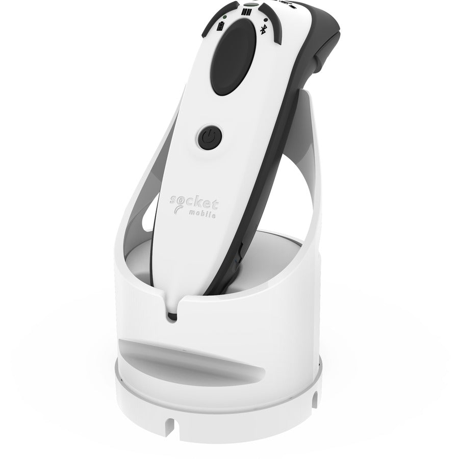 Socket Mobile Durascan&Reg; D730, Laser Barcode Scanner, White & Charging Dock