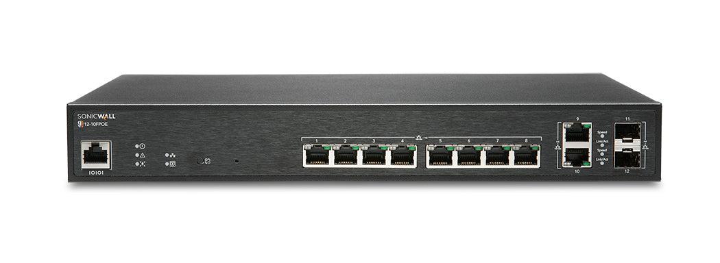 Sonicwall Sws12-10Fpoe Managed L2 Gigabit Ethernet (10/100/1000) Power Over Ethernet (Poe) Black