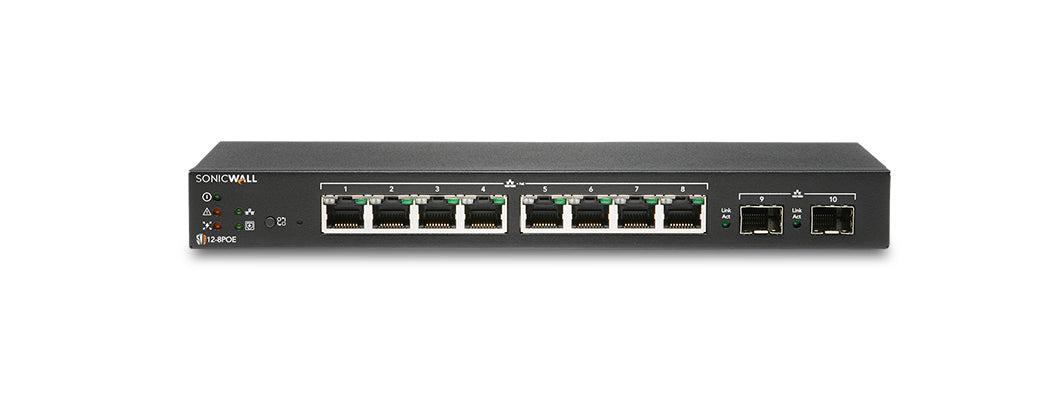 Sonicwall Sws12-8 Managed L2 Gigabit Ethernet (10/100/1000) Black