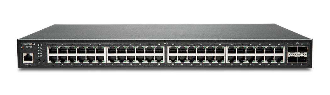 Sonicwall Sws14-48Fpoe Managed L2 Gigabit Ethernet (10/100/1000) Power Over Ethernet (Poe) 1U Black