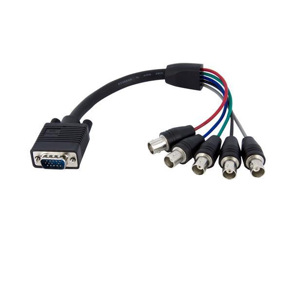 Startech.Com 1 Ft Coax Hd15 Vga To 5 Bnc Rgbhv Monitor Cable - M/F