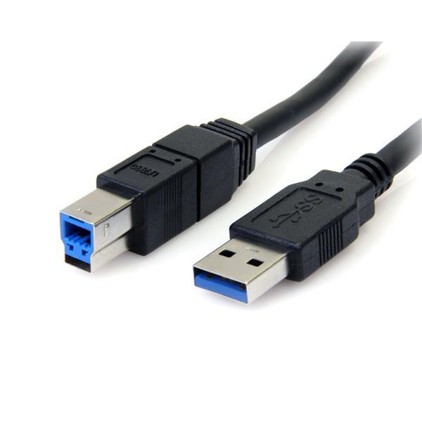 Startech.Com 10 Ft Black Superspeed Usb 3.0 Cable A To B - M/M