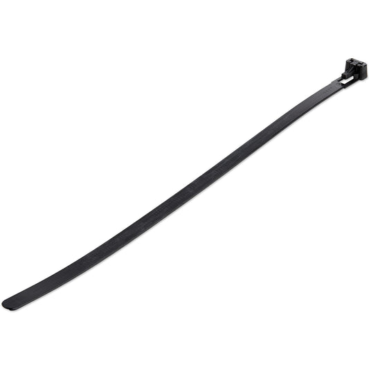Startech.Com 100 Pack 10" Reusable Cable Ties - Black Extra Large Releasable Nylon/Plastic Zip Tie -