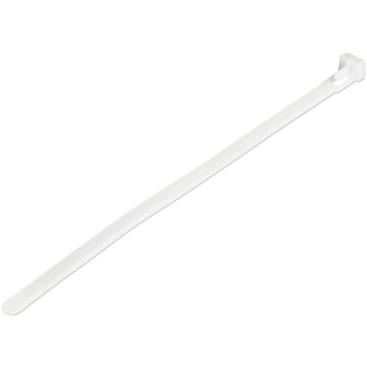 Startech.Com 100 Pack 8" Reusable Cable Ties - White Large Releasable Nylon/Plastic Zip Tie -