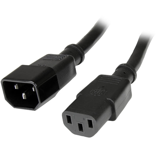 Startech.Com 10Ft (3M) Power Extension Cord, C14 To C13, 10A 125V, 18Awg, Computer Power Cord