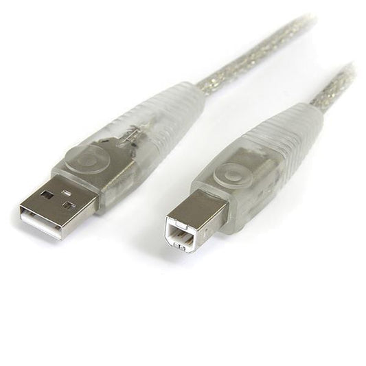 Startech.Com 15 Ft Transparent Usb 2.0 Cable - A To B