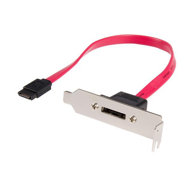 Startech.Com 1Ft Low Profile Sata To Esata Plate Adapter