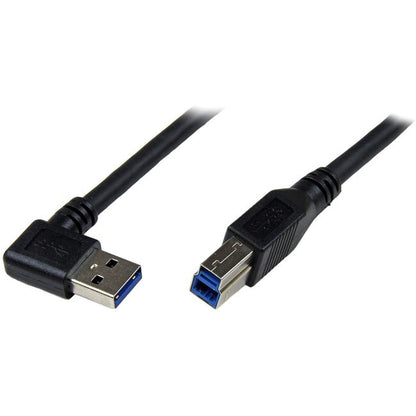 Startech.Com 1M Black Superspeed Usb 3.0 Cable - Right Angle A To B - M/M