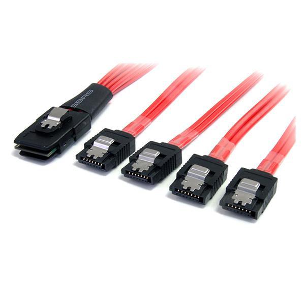 Startech.Com 1M Serial Attached Scsi Sas Cable - Sff-8087 To 4X Latching Sata