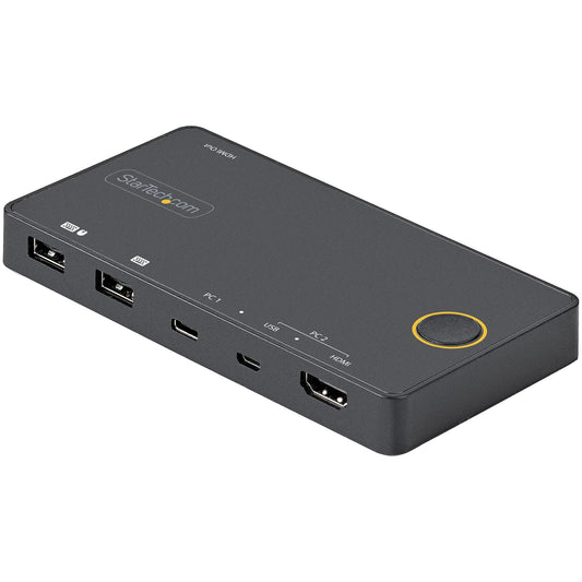 Startech.Com 2 Port Hybrid Usb-A + Hdmi & Usb-C Kvm Switch - Single 4K 60Hz Hdmi 2.0 Monitor -