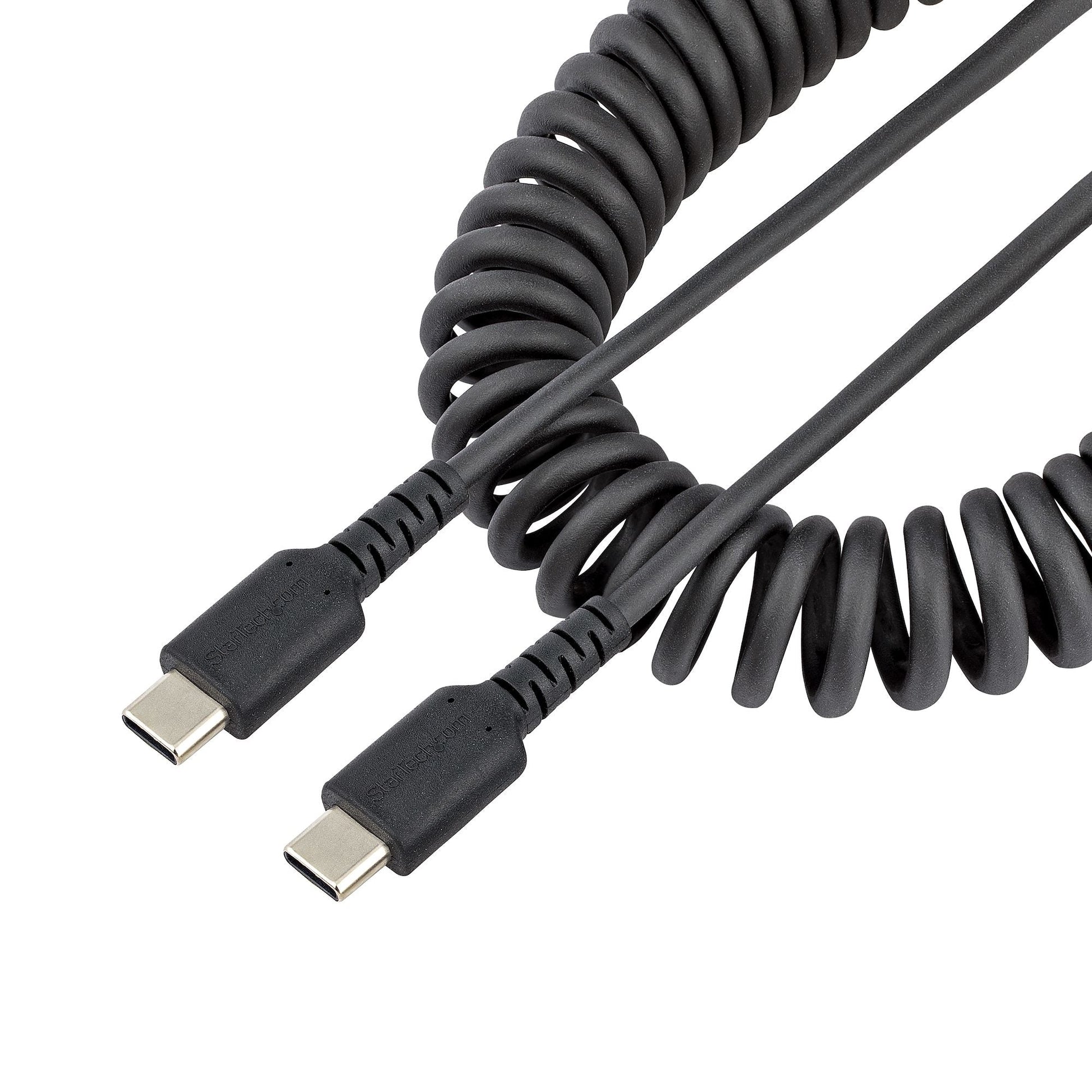 Startech.Com 20In (50Cm) Usb C Charging Cable, Coiled Heavy Duty Fast Charge & Sync Usb-C Cable, Usb