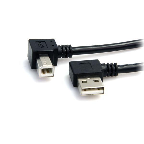 Startech.Com 3 Ft A Right Angle To B Right Angle Usb Cable - M/M