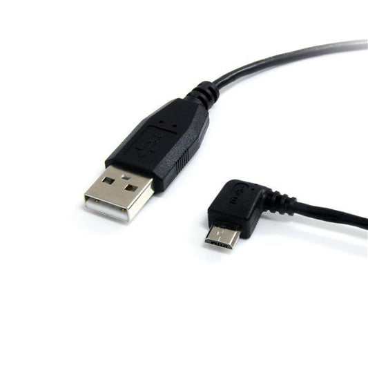 Startech.Com 3 Ft Micro Usb Cable - A To Left Angle Micro B