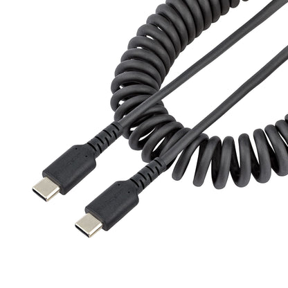 Startech.Com 3Ft (1M) Usb C Charging Cable, Coiled Heavy Duty Fast Charge & Sync Usb-C Cable, Usb