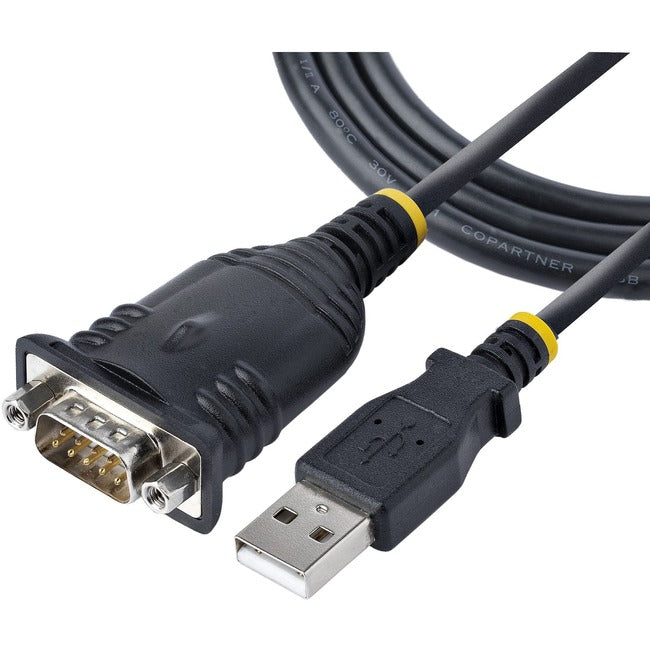 Startech.Com 3Ft (1M) Usb To Serial Cable, Db9 Male Rs232 To Usb Converter, Usb To Serial Adapter, Com Port Adapter With Prolific Ic