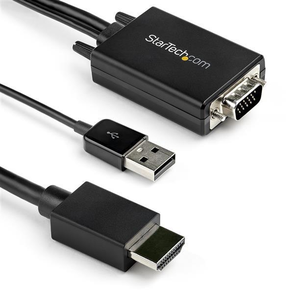 Startech.Com 3M Vga To Hdmi Converter Cable With Usb Audio Support & Power - Analog To Digital Video