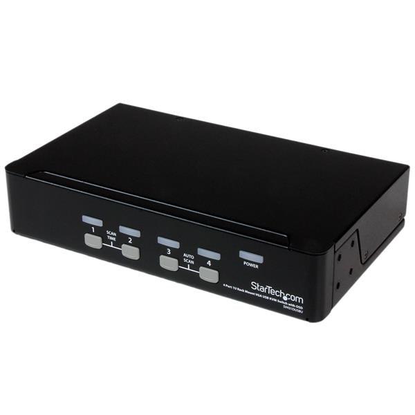 Startech.Com 4 Port 1U Rackmount Usb Kvm Switch With Osd