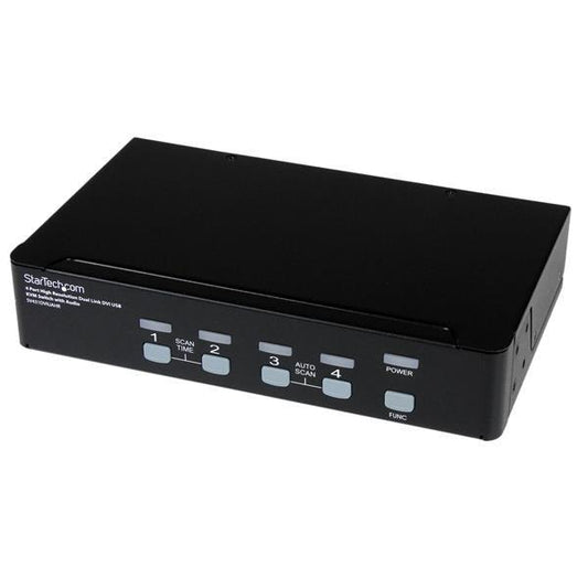 Startech.Com 4 Port High Resolution Usb Dvi Dual Link Kvm Switch With Audio