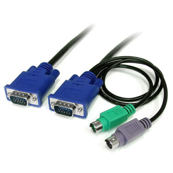 Startech.Com 6 Ft 3-In-1 Ultra Thin Ps/2 Kvm Cable