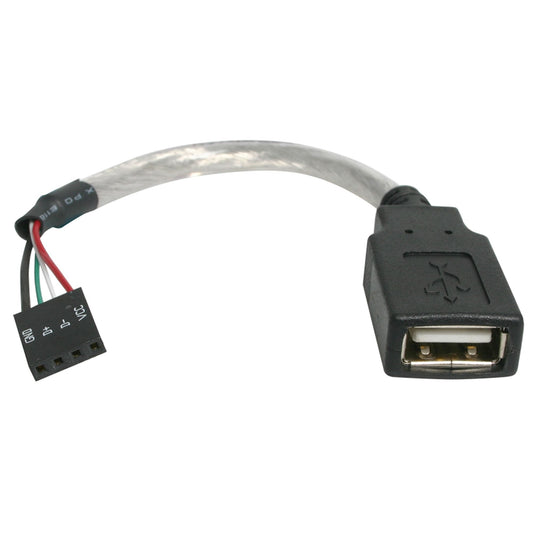 Startech.Com 6In Usb 2.0 Cable - Usb A Female To Usb Motherboard 4 Pin Header F/F