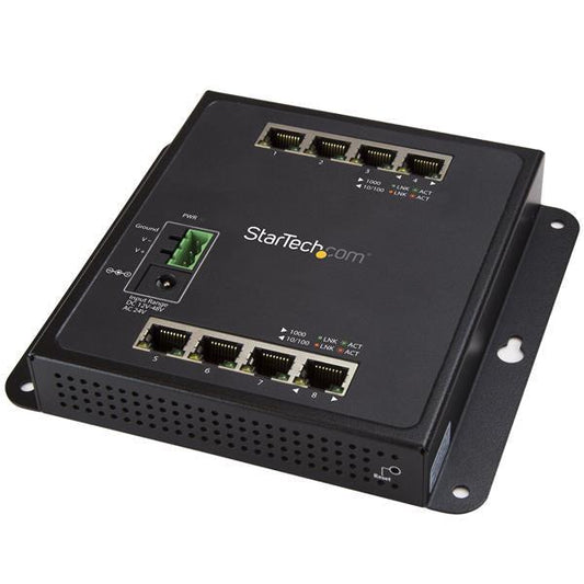 Startech.Com 8-Port Gigabit Ethernet Switch - Managed - Wall Mount With Front Access