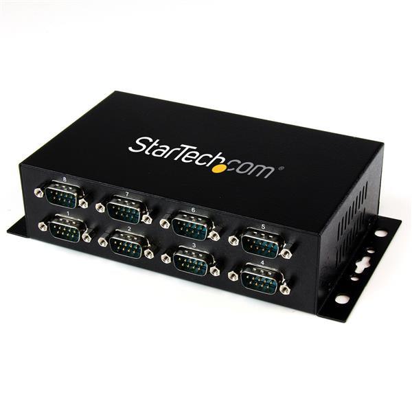 Startech.Com 8 Port Usb To Db9 Rs232 Serial Adapter Hub  Industrial Din Rail And Wall Mountable