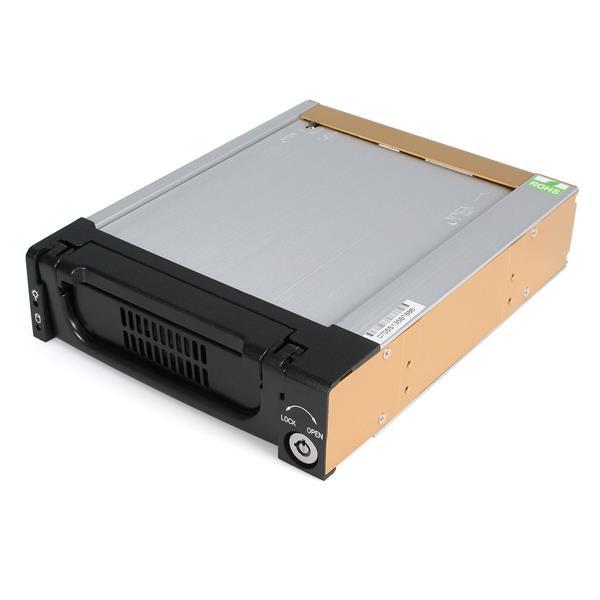 Startech.Com Black Aluminum 5.25In Rugged Sata Hard Drive Mobile Rack Drawer