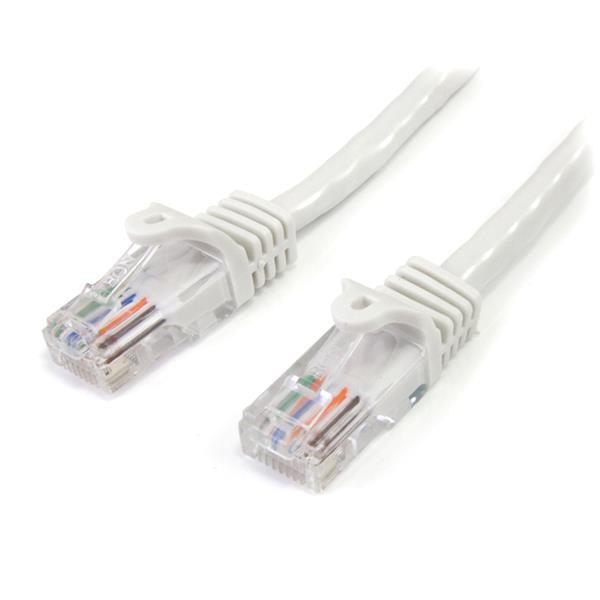 Startech.Com Cat5E Patch Cable With Snagless Rj45 Connectors – 15Ft, White