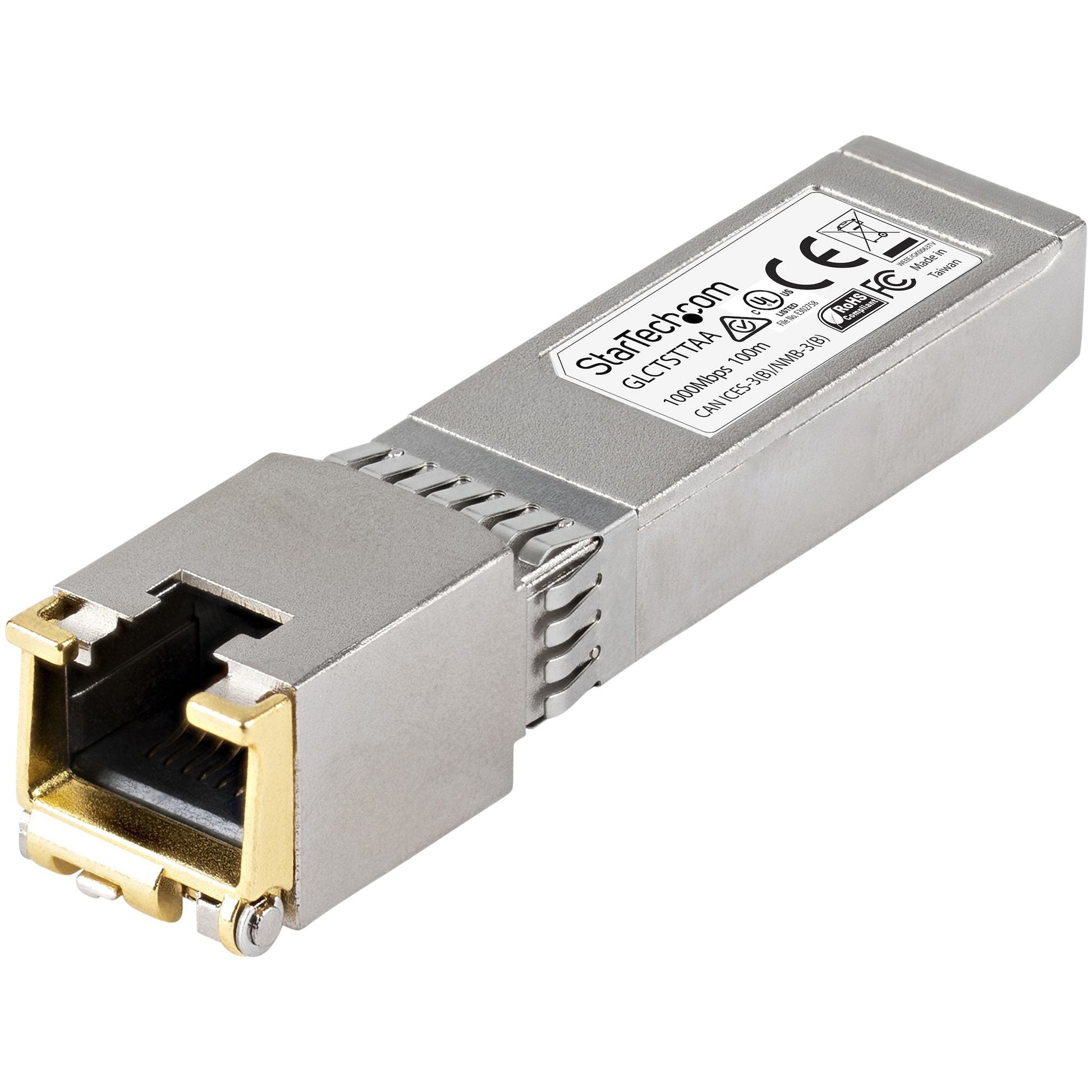 Startech.Com Cisco Glc-T Compatible Sfp Module - 1000Base-T - Sfp To Rj45 Cat6/Cat5E - 1Ge Gigabit