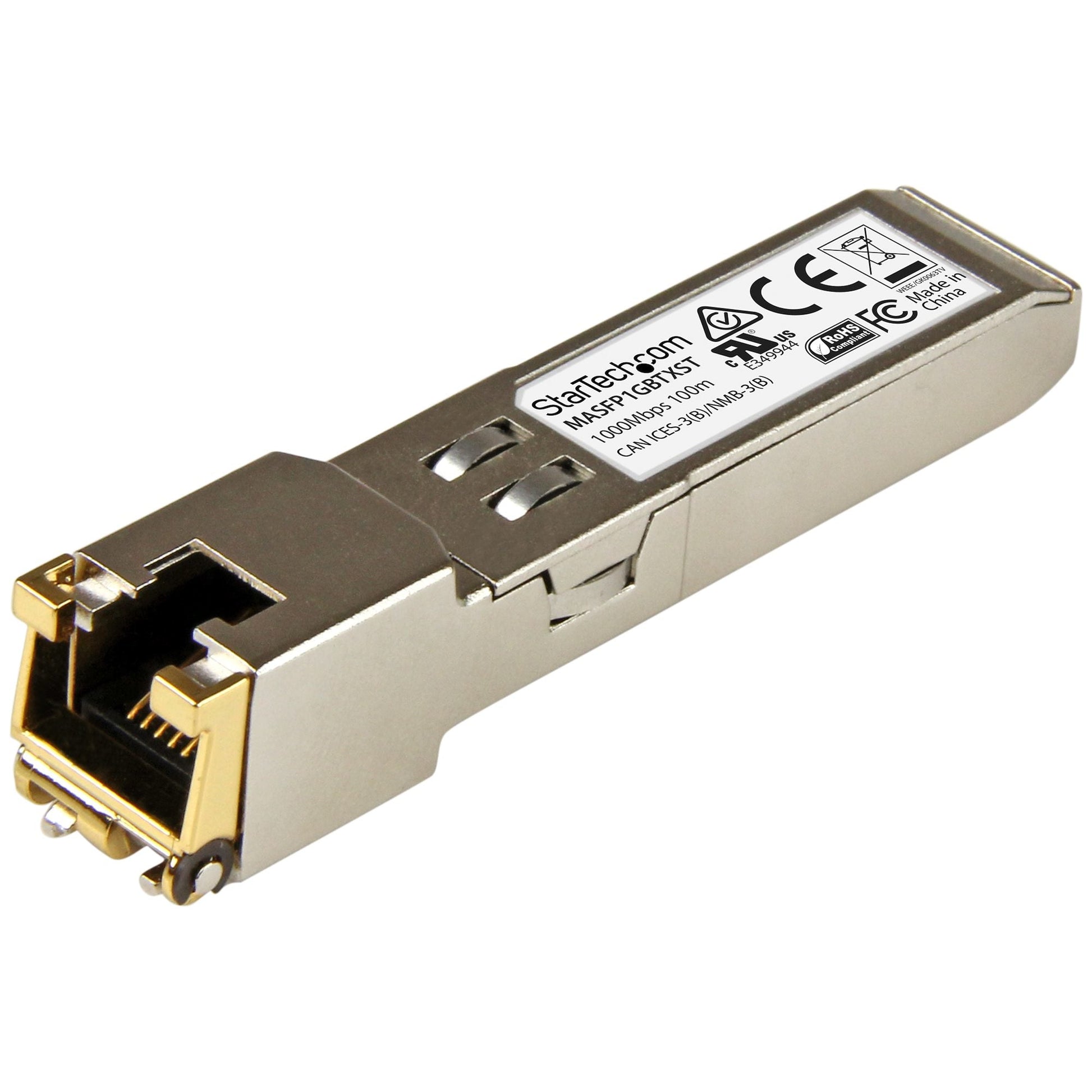 Startech.Com Cisco Meraki Ma-Sfp-1Gb-Tx Compatible Sfp Transceiver Module - 10/100/1000Base-Tx